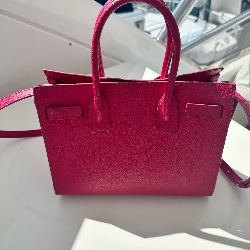 YSL nano sac du jour handbag in hot pink. - Picture 5 of 17